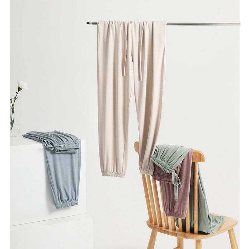 莫代爾薄款休閒家居褲-綠色