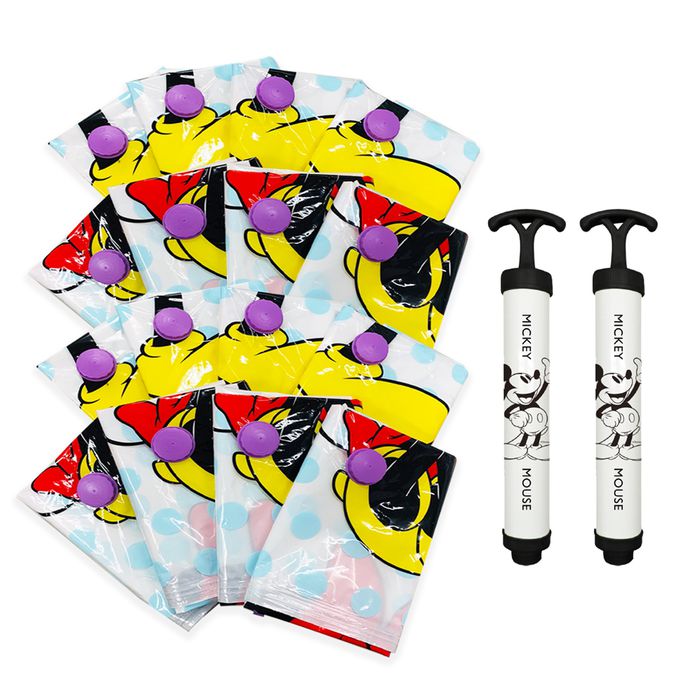 收納王妃 - 迪士尼 Disney 藍點米奇米妮 真空壓縮袋 收納真空袋 衣物收納袋(9入/組)