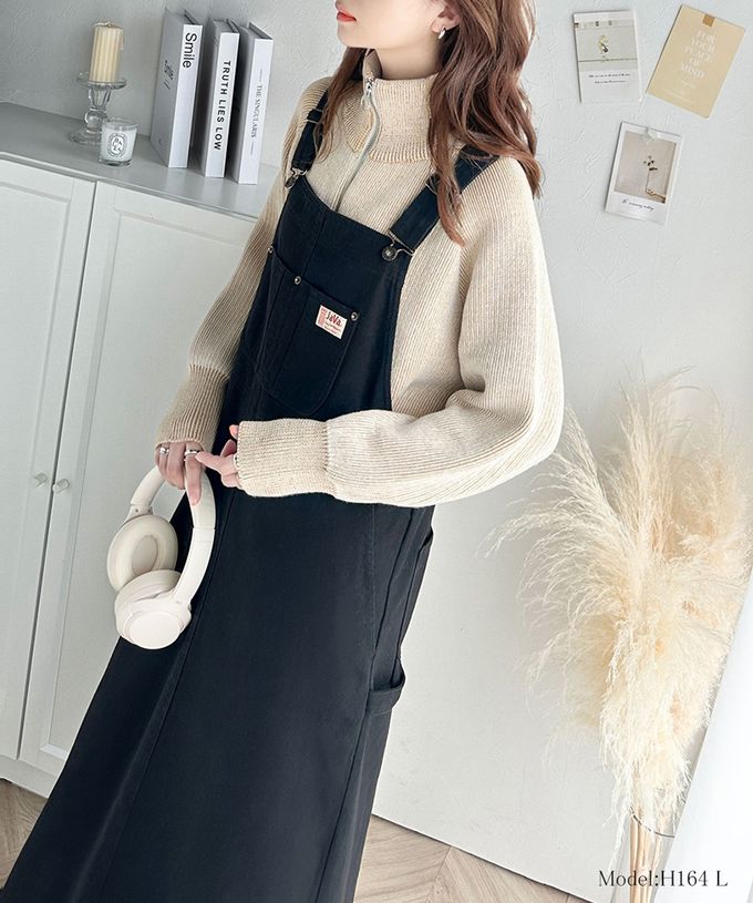 日本 Classical Elf - Java 復古工裝風純棉丹寧吊帶裙-黑