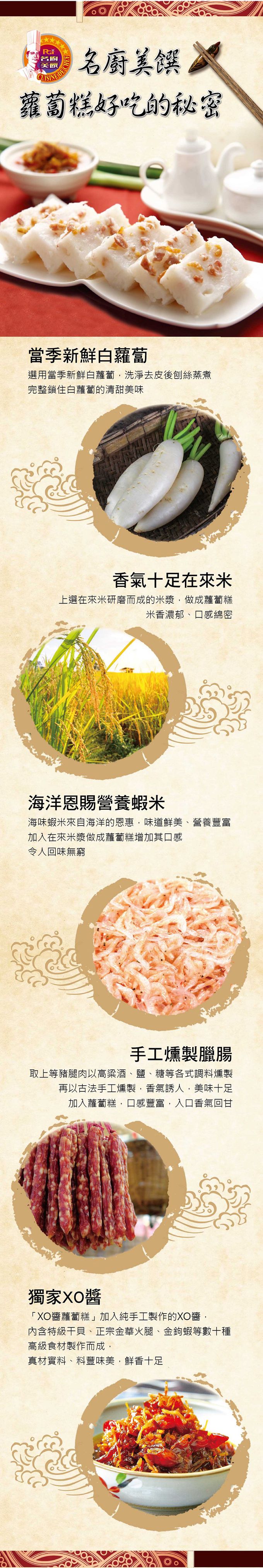 名廚美饌 - 【預購年菜】金磚步步糕昇組(港式臘腸蘿蔔糕+核桃桂圓年糕)-出貨區間：2023/01/03~2023/01/06