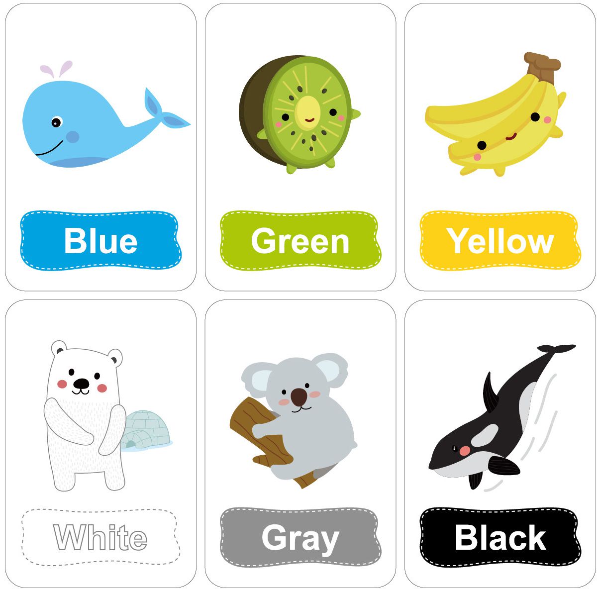 識字卡牌4in1 (數字、英文字母、顏色、形狀 )