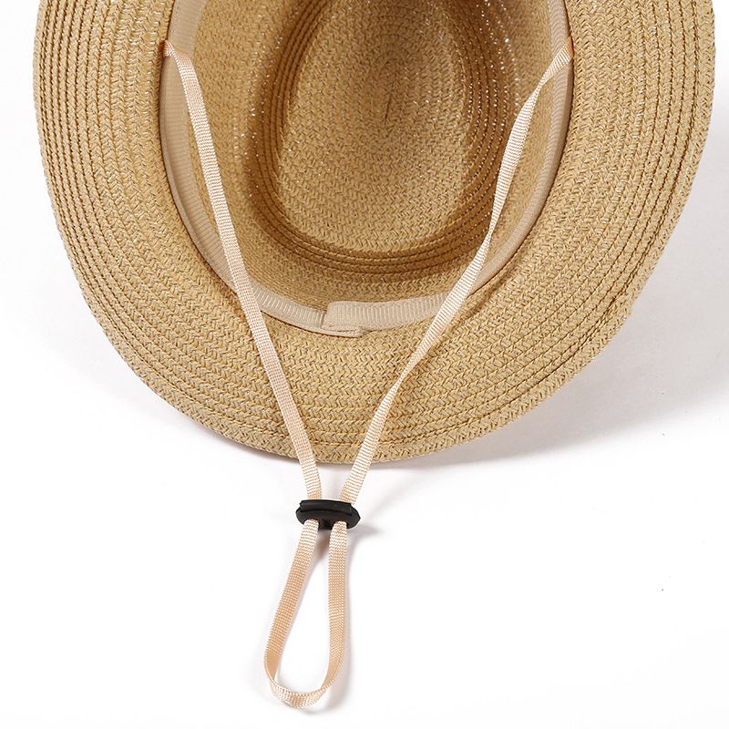 百搭兒童卷邊草帽/遮陽帽-調皮恐龍-杏色 (建議2-8歲)