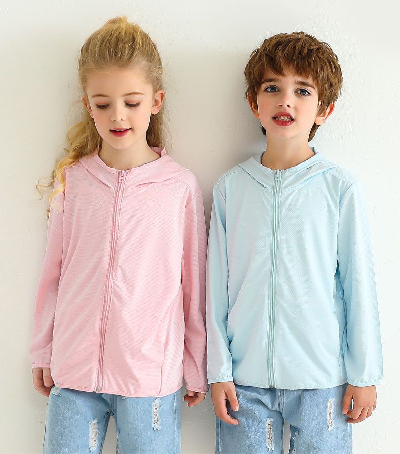 MAMDADKIDS - UPF50+吸濕排汗連帽防曬外套-薄荷綠