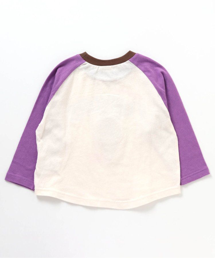 日本 BREEZE - 刺繡徽章撞色長袖上衣-熊貓-炭黑