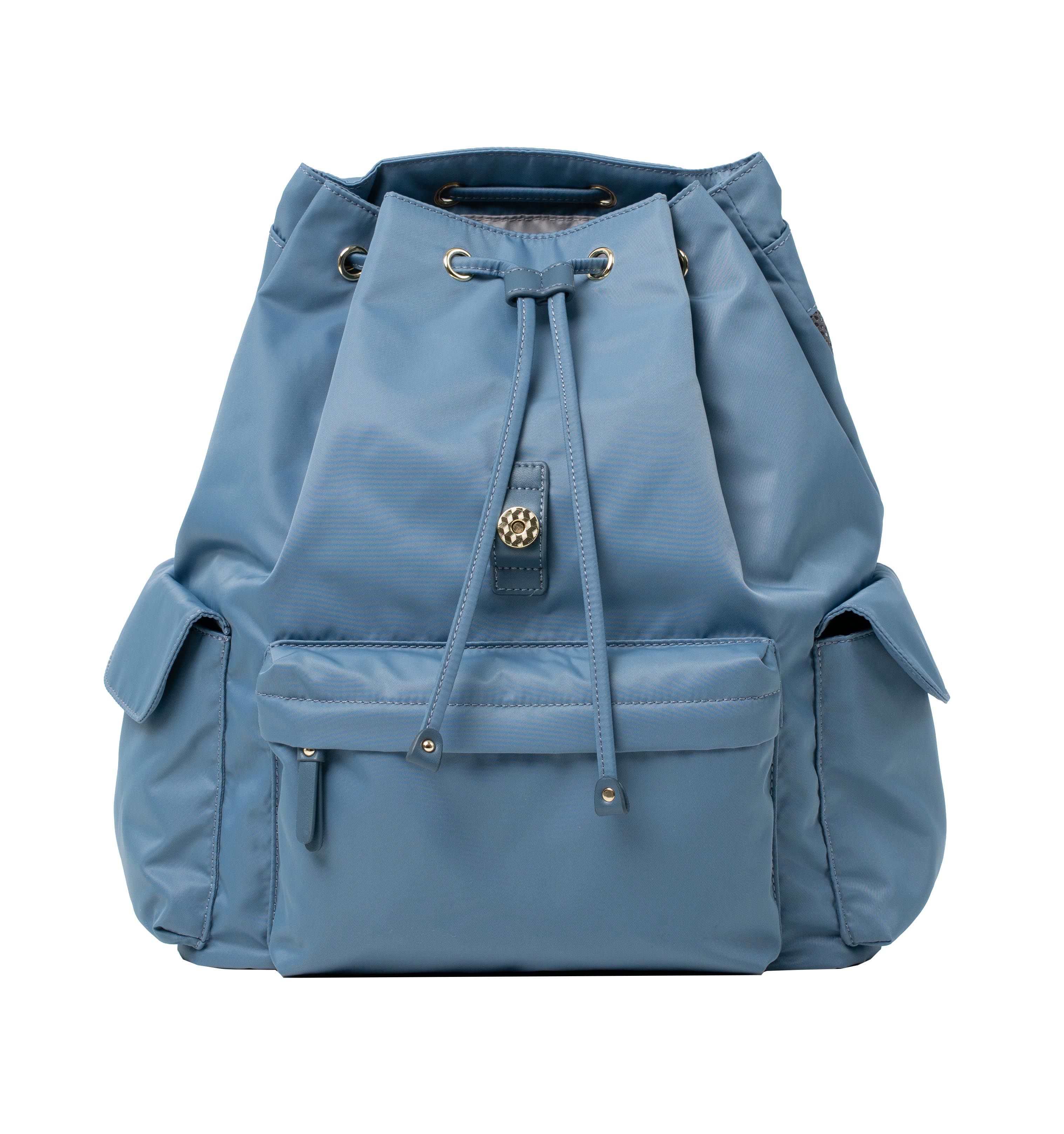 Zoila - 風格束口後背包-寧靜藍(大)-輕量美型媽媽包