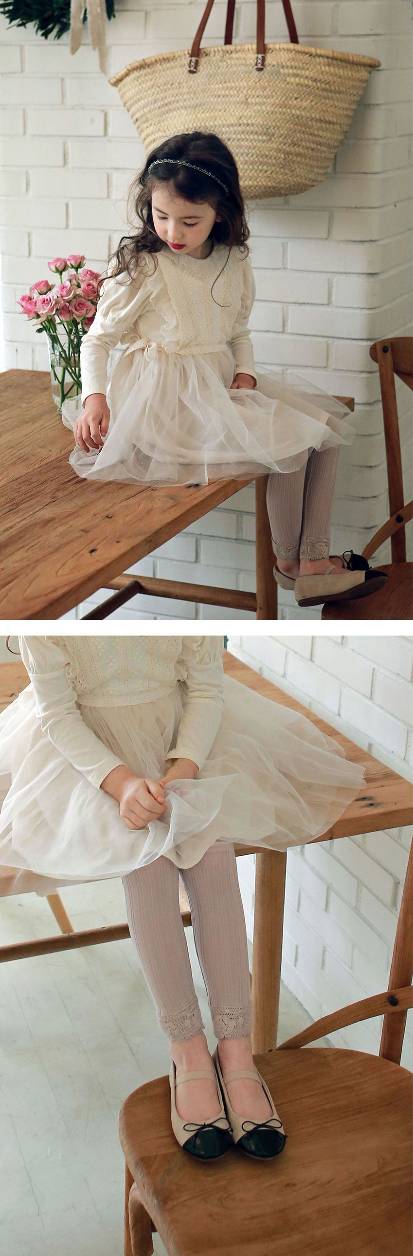 韓國 PuellaFLO - 雕花鏤空針織薄款內搭褲-藕粉