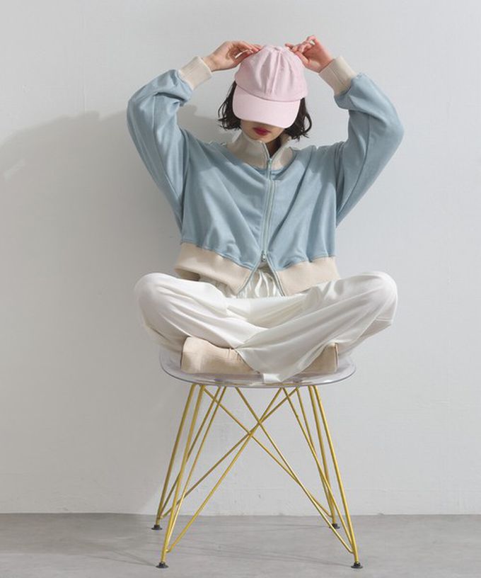 日本 ELENCARE DUE - 麂皮短絨休閒配色運動風夾克-炭灰