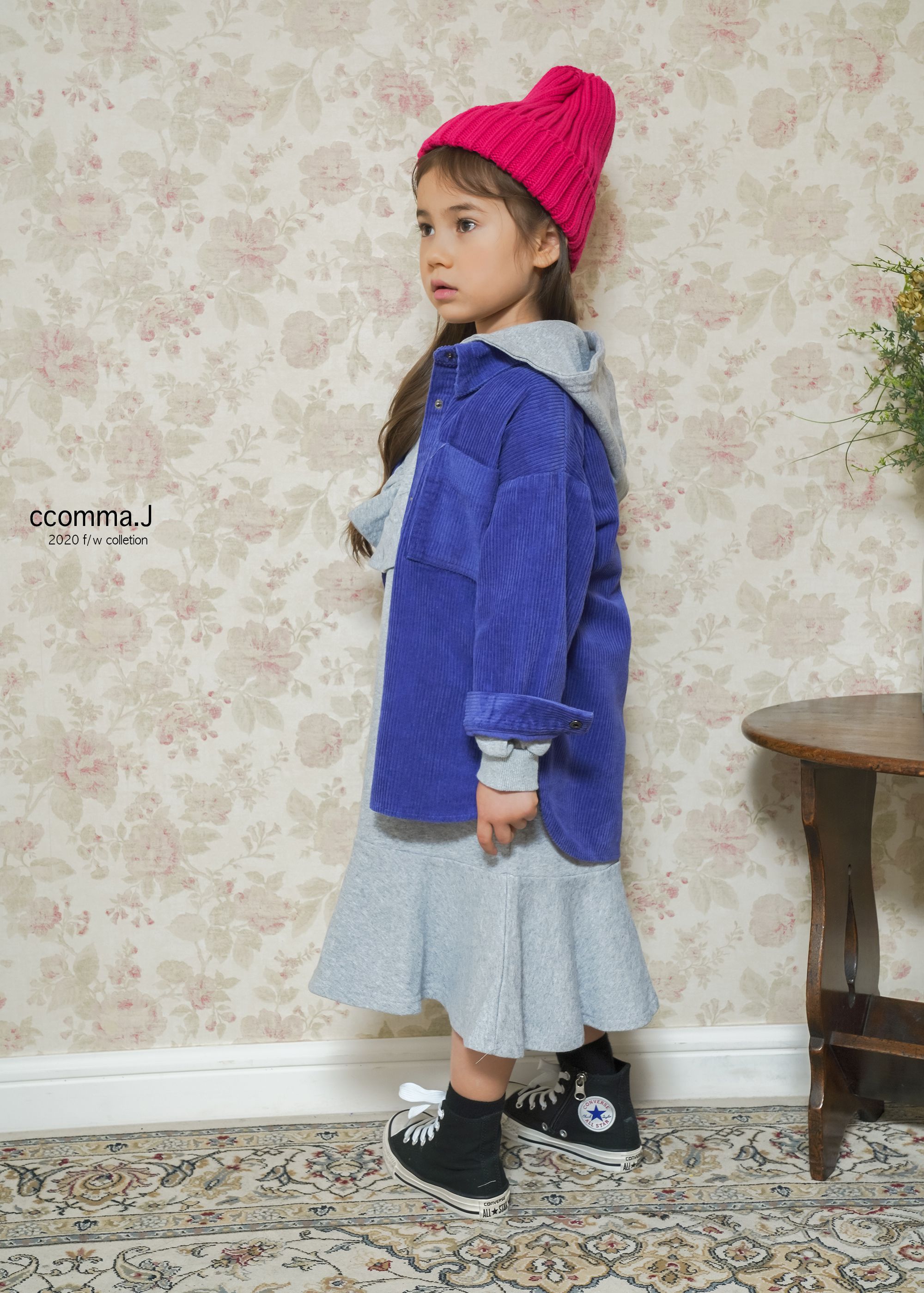 韓國 ccomma. J - 燈芯絨連帽夾克-芥末黃