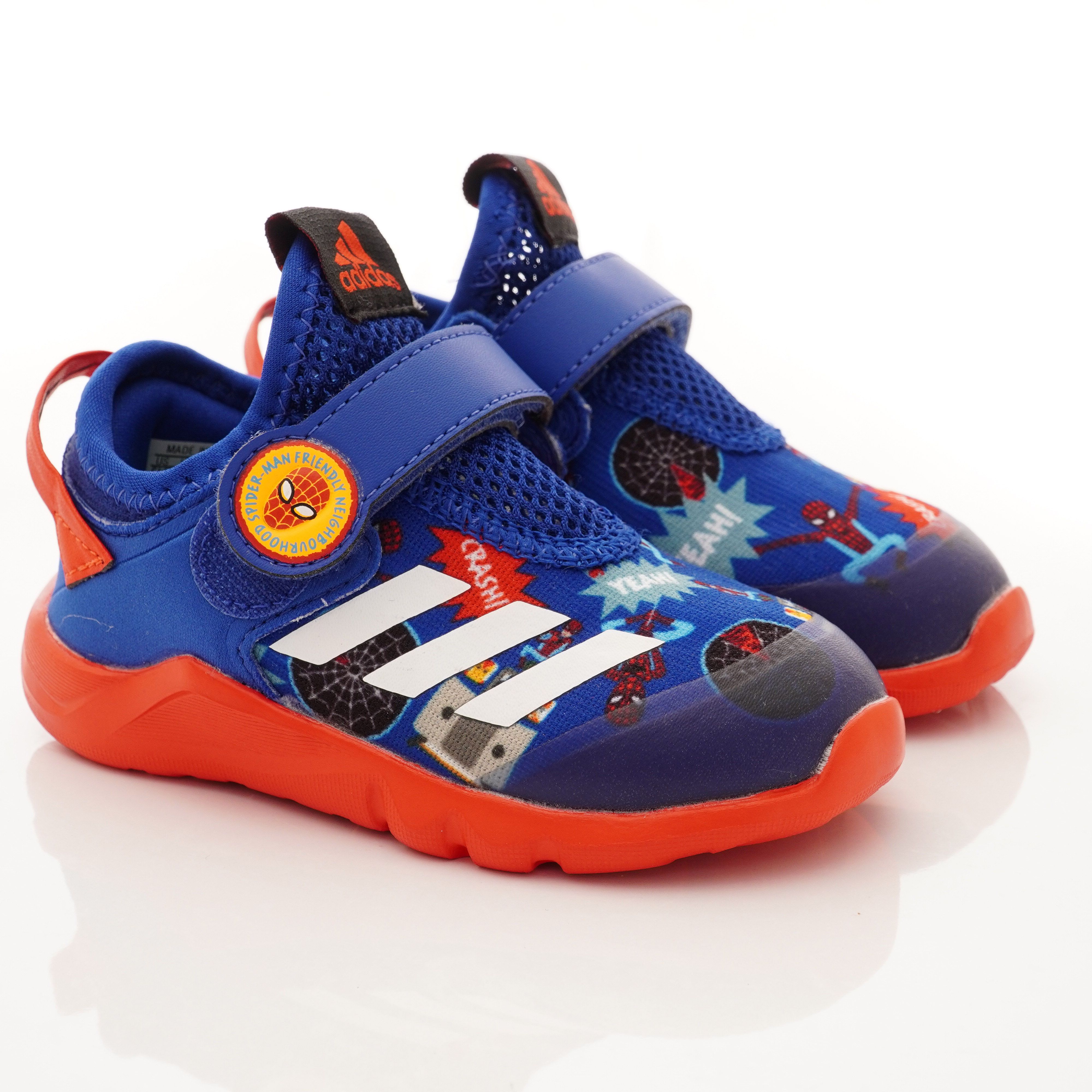 adidas - 機能童鞋-蜘蛛人聯名學步鞋款(寶寶段)-藍