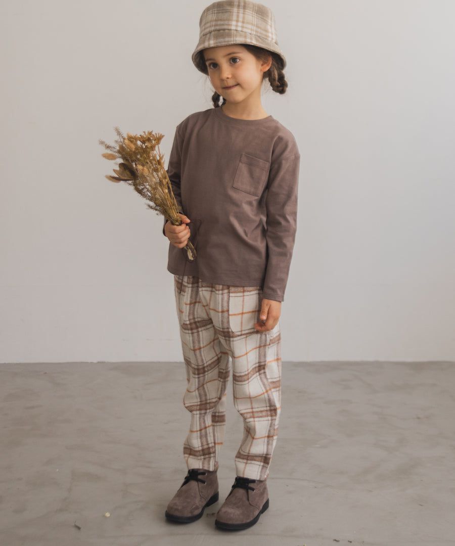 日本 PAIRMANON - 柔棉100% 圓領薄長袖上衣-刺繡美式漢堡-軍綠