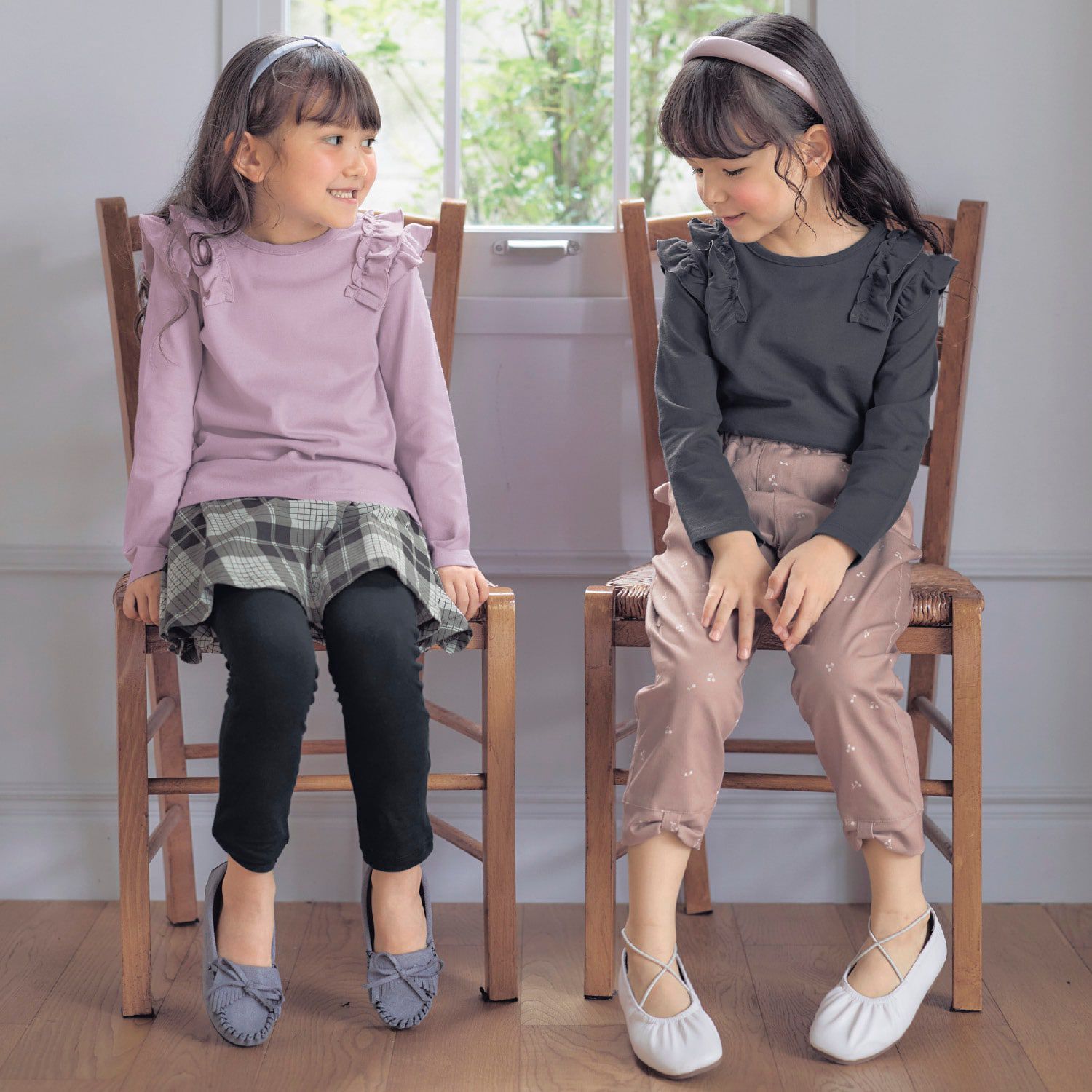 日本千趣會 - GITA 下擺蝴蝶結鬆緊舒適長褲-丹寧藍