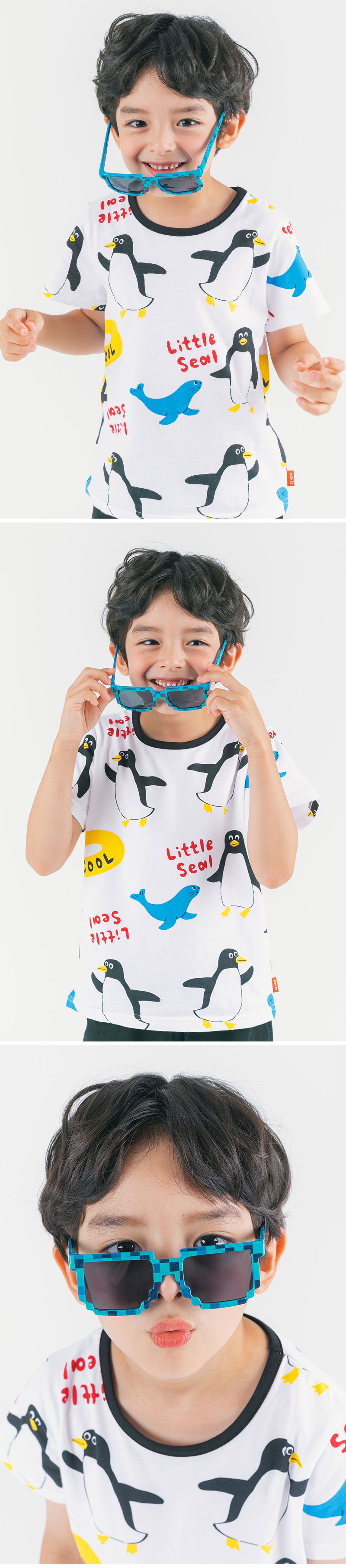韓國 OZKIZ - 企鵝海獅好友短袖套裝