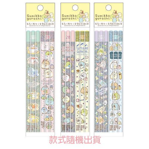 6入三角雷射木頭鉛筆B (款式隨機出貨)