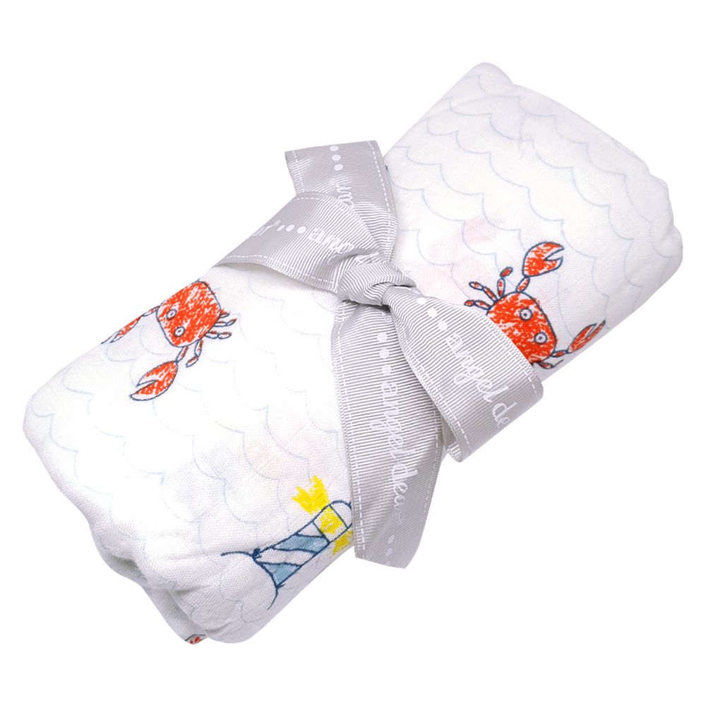 美國 ANGEL DEAR - 竹纖維嬰幼兒包巾-小螃蟹