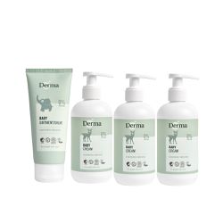 丹麥德瑪Derma - 寶寶護膚組(免運)-護膚霜250ml*3+萬用膏*1