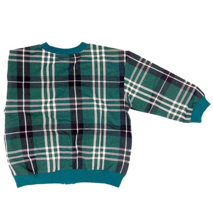 akachan honpo - 開襟外套-毛圈布-綠色