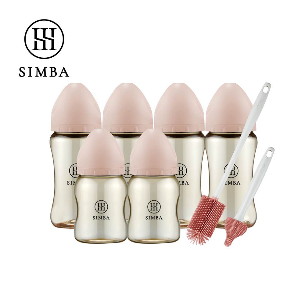 深入各種瓶！蘊蜜鉑金PPSU寬口奶瓶極淨組-新生適用-栗粉