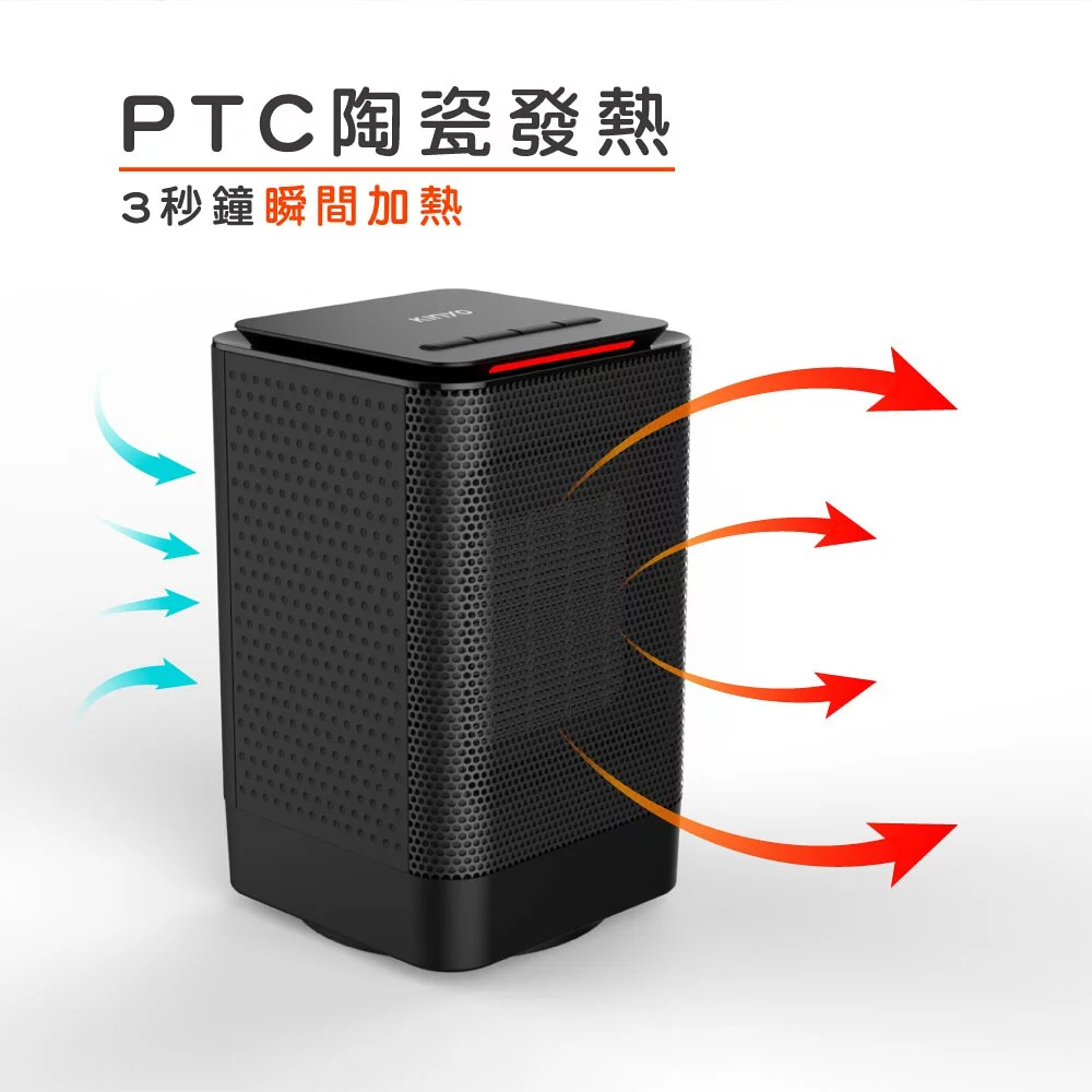 KINYO - 迷你陶瓷電暖器(NEH-120) (W125xH206xD125mm)