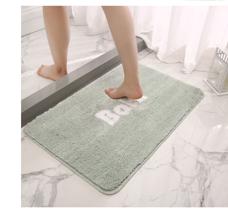 快速吸水植絨浴室腳踏墊-Bath薄荷綠