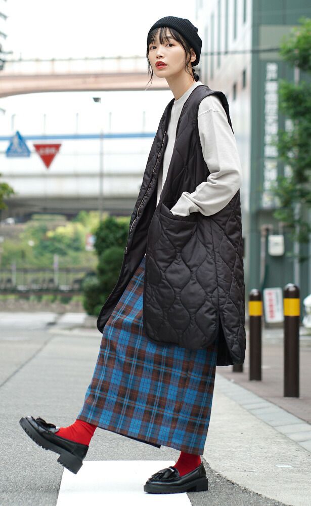 日本 zootie - SunnyHeat 防潑水蓄熱保暖長版背心-黑