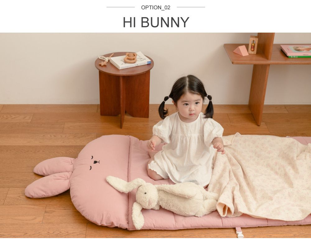 韓國 Hello HiZoo - 手工製純棉柔感便攜式動物兒童睡袋(枕頭+睡墊+被子)-Hi Bear 熊熊