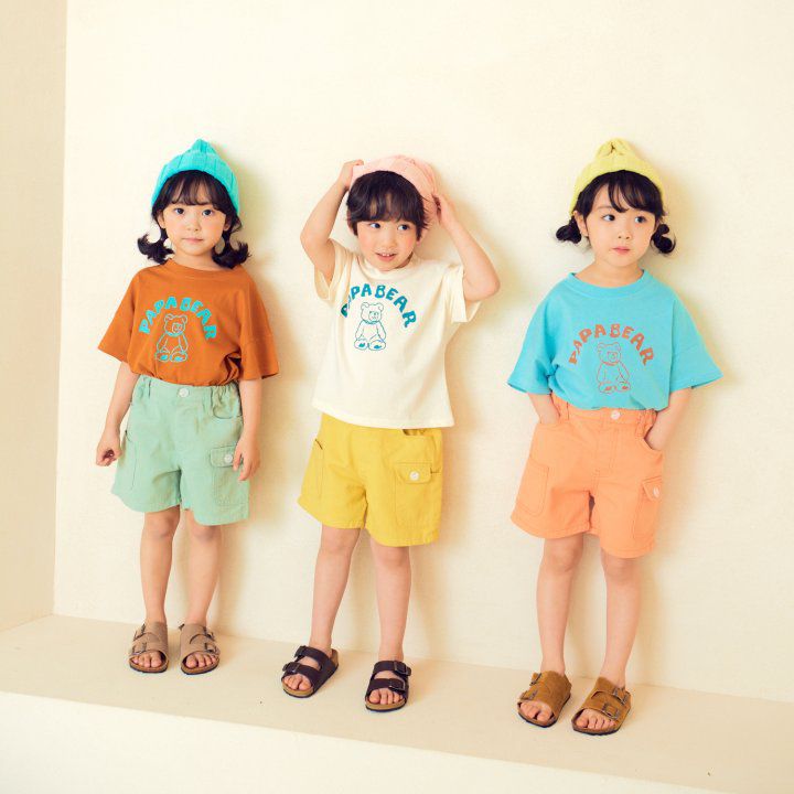 韓國 Hanab - 四口袋純棉5分褲-薄荷綠