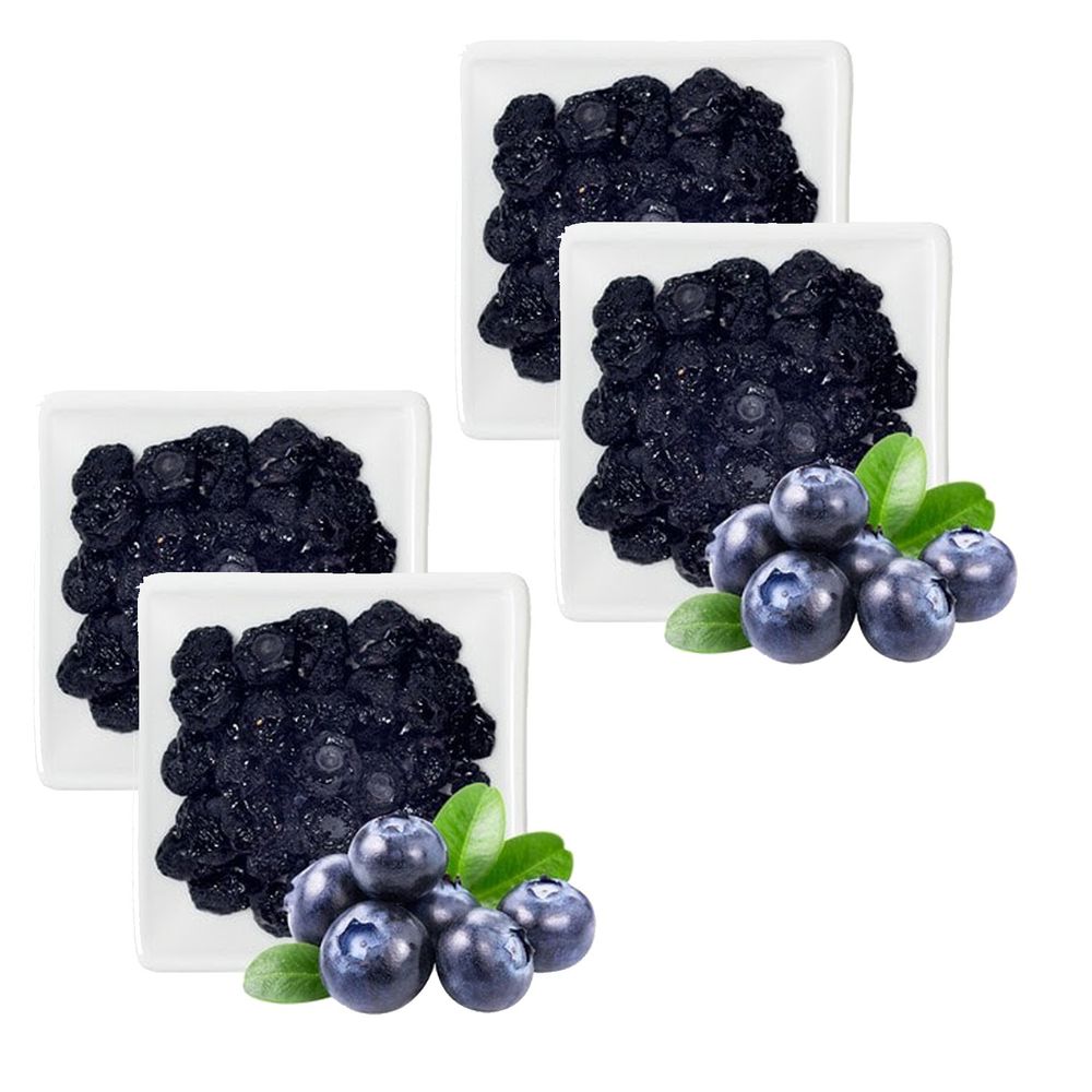 韓國SSALGWAJA米餅村 - 免運組-無添加水果脆片4入組-藍莓*4-20g/包，共4包
