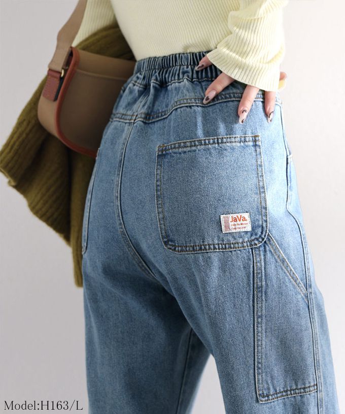 日本 Classical Elf - 超顯瘦厚磅百搭直筒褲-深藍黑