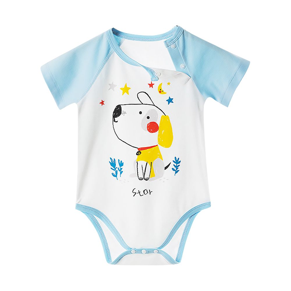 JoyNa - 寶寶包屁衣 可愛嬰兒短袖連身衣-小狗波比