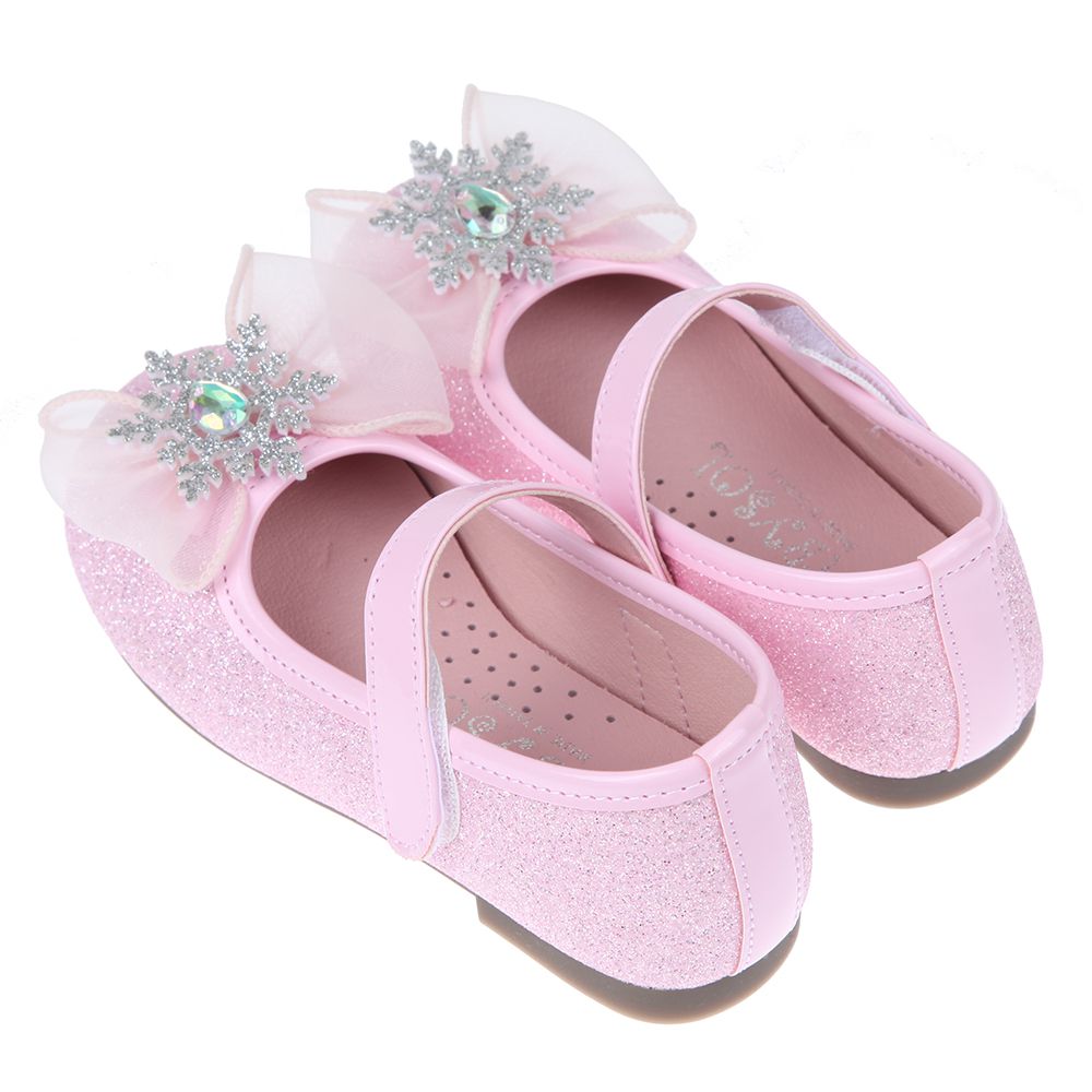 台灣製造 - 魔法水晶蝴蝶結粉色兒童公主鞋