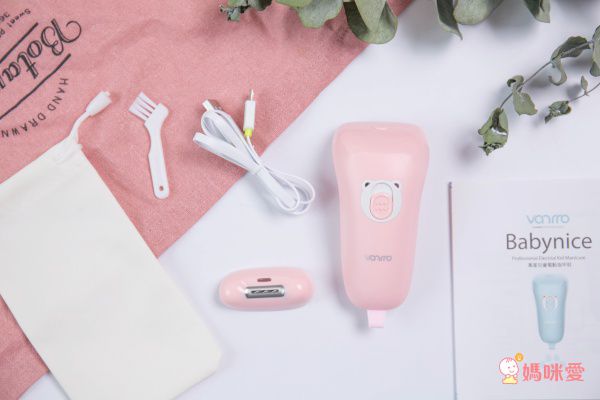 美國 VANRRO - Babynice 專業嬰兒電動指甲剪-White 純淨白-ABS 電子元件/重量：111g
