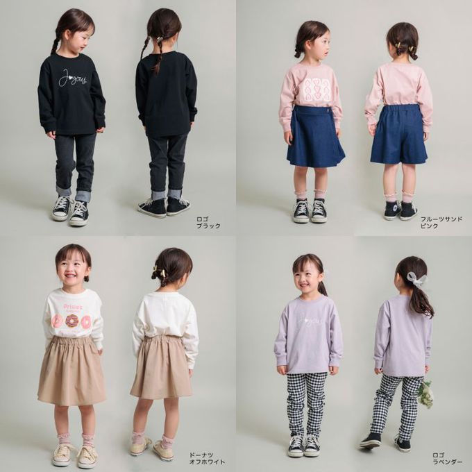 日本 BRANSHES - 100%棉 女孩印花薄長袖上衣-一朵小白花-黑