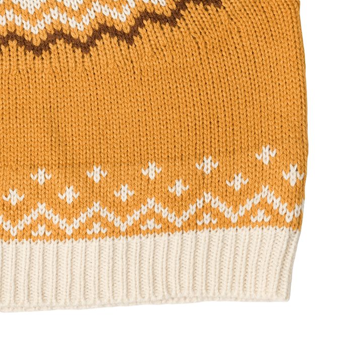 akachan honpo - 針織休閒上衣-小熊-黃色