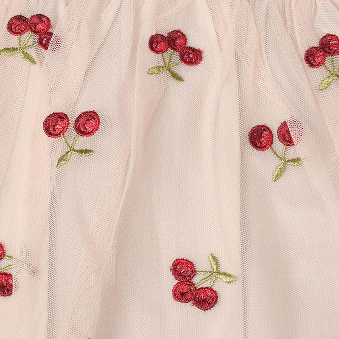 akachan honpo - 長袖假兩件休閒上衣-刺繍-粉紅色