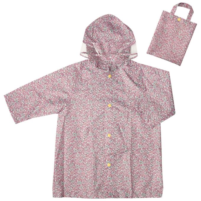 akachan honpo - 雨衣-小花-紫色