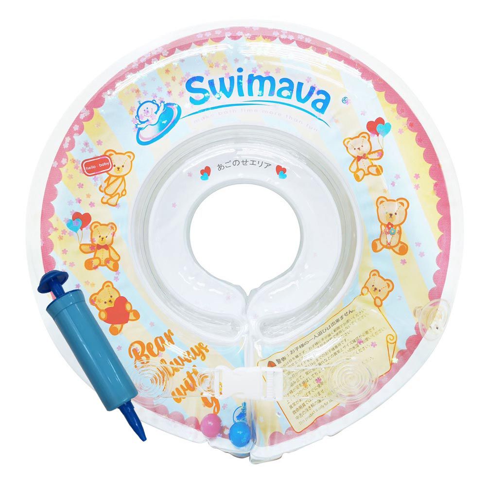 Swimava - G1嬰兒游泳脖圈-甜心熊-1-18個月，13kg以內