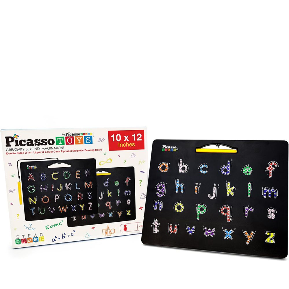 美國PicassoTiles - 畢卡索 雙面磁性畫板-字母款 (31*25*2cm)