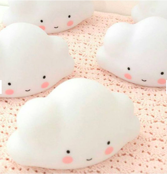 荷蘭 A Little Lovely Company - 療癒迷你雲朵夜燈-白