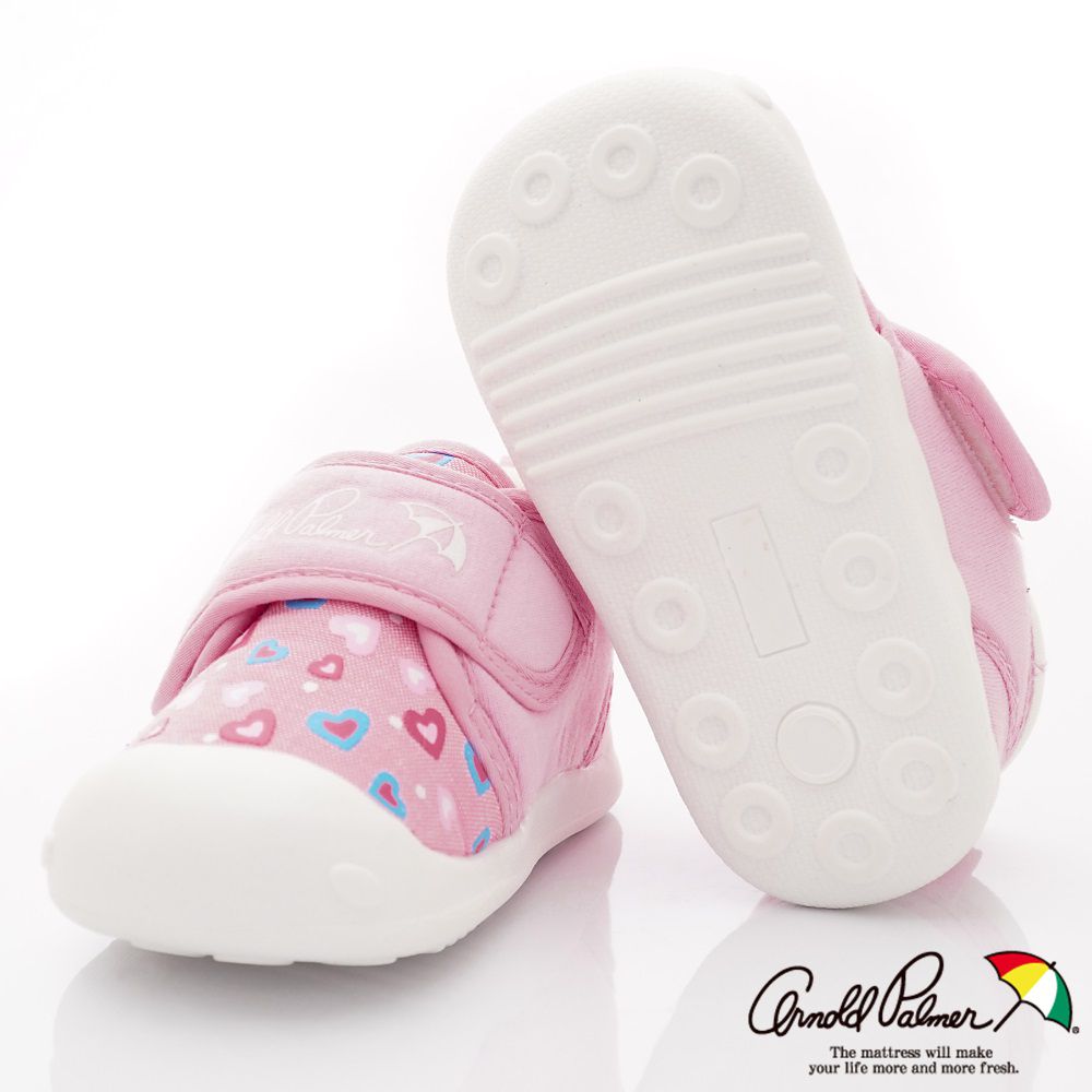 Arnold Palmer 雨傘牌 - 專櫃童鞋-桃心輕量學步鞋專櫃款(寶寶段)-粉-日本尺寸cm