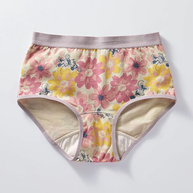 日本千趣會 - 迪士尼印花棉質內褲(媽媽)-米妮檸檬-藍綠