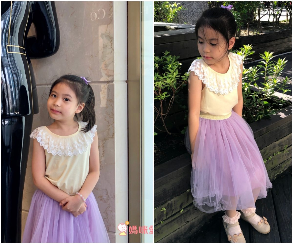 日本 Maison de Ravi - 芭蕾舞少女長袖上衣-蜜桃粉