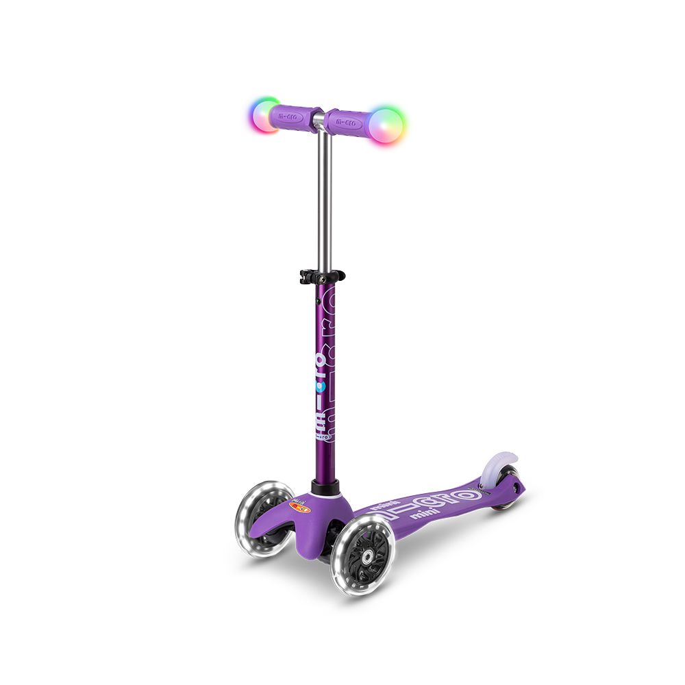 Micro - 兒童滑板車Mini Deluxe Magic LED發光輪(2-5歲)-紫色
