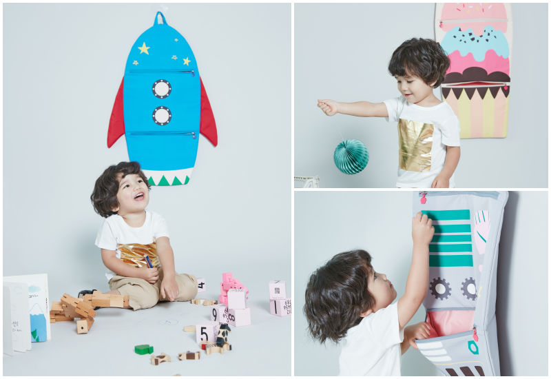 韓國 Art Muffin - 童趣壁飾收納袋-蘑菇小屋