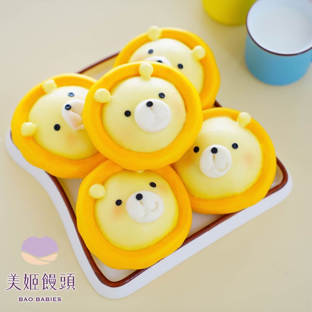 獅子鮮乳造型南瓜包-50g*6入