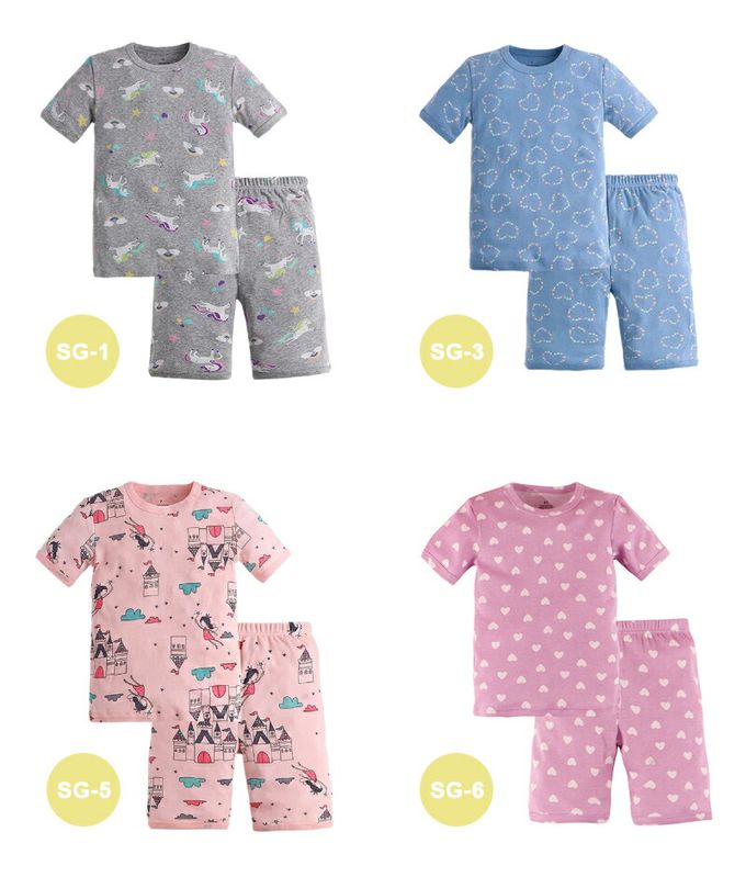 日本 Ho-ho kids - 100%棉 舒適短袖睡衣/家居服-蛋糕-淺粉x白