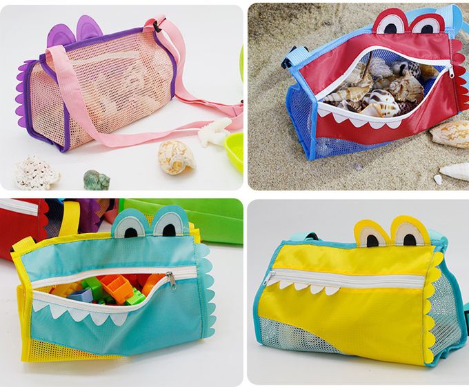 立體造型兒童斜背玩沙包-鱷魚-藍色 (20x23cm)