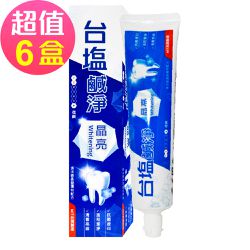 台鹽生技 - 鹹淨晶亮牙膏-超值6條組(150g/條)