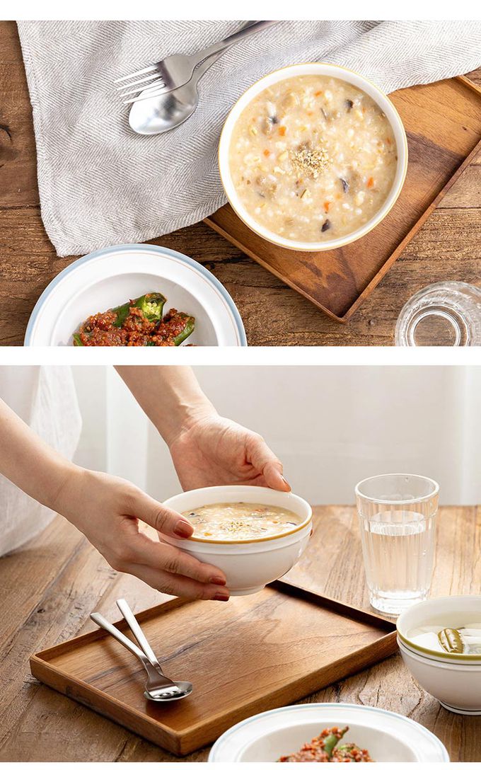 韓國 SSUEIM - RETRO系列極簡ins陶瓷湯碗2件組13cm (橘色)