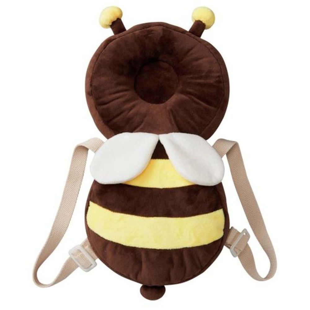akachan honpo - 嬰兒防護枕背包（蜜蜂）-咖啡色