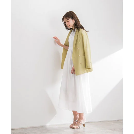 日本 BELLUNA - 森之精靈側綁帶縮腰長洋裝-靜謐黑